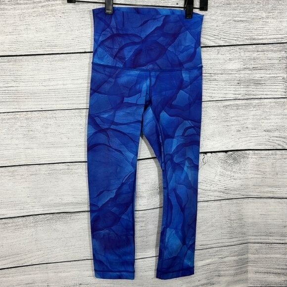 Lululemon Wunder Under Crop Midnight Tulle Multi Size 4 - Picture 1 of 5